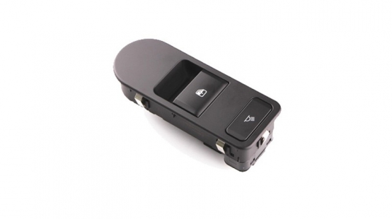 Copilot side glass elevator control switch assembly